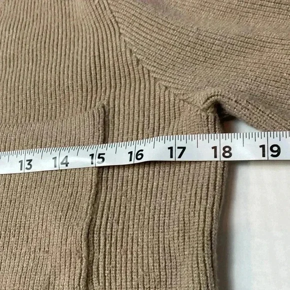 FIGS Loungewear Long Sleeve Ribbed Knit Pullover Sweater Latte Beige Size Medium - Picture 8 of 12